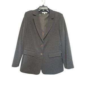 Travel Smith Womens Gray Two-Piece Suit Set Blazer & Skirt Size 12 Made In Canad